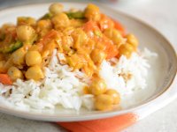 Csicseriborsó Curry Kókuszos Rizzsel