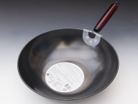 Wok - Tapadásmentes Ø 32 cm Laposaljú fanyelű