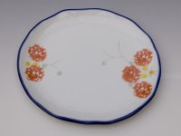 Pirosvirágos Japán Porcelán Kistányér Lapos Ø15,5 cm